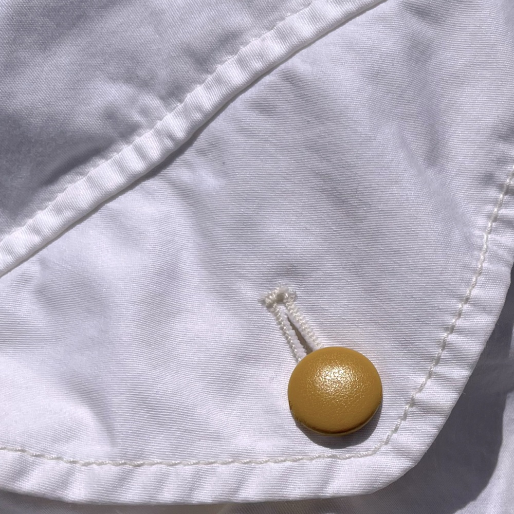 Vintage 90s History Repeats White Parka Trench Coat Jacket Cotton Parisian - Picture 9 of 16